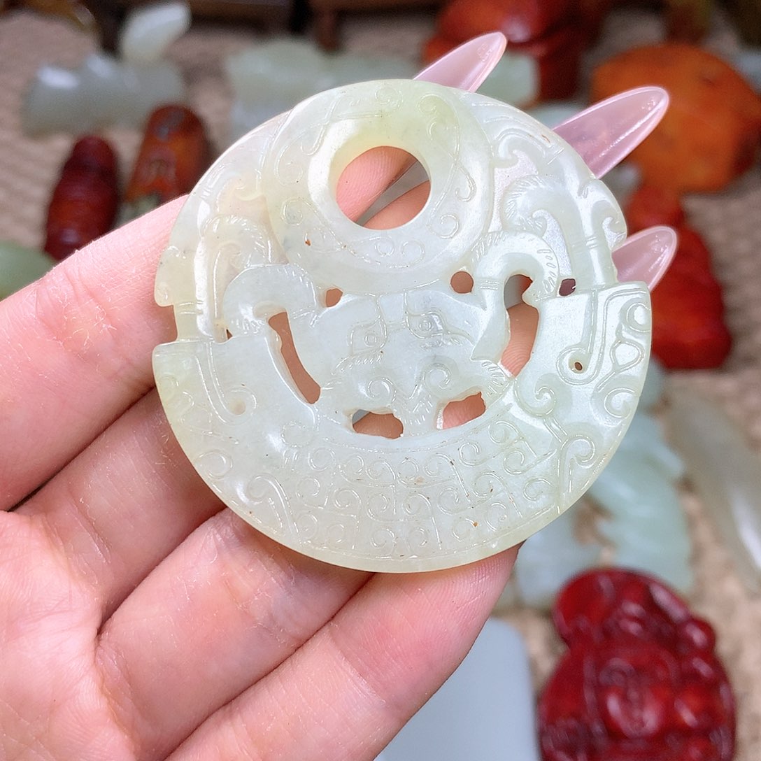 白玉菩提吊坠挂件