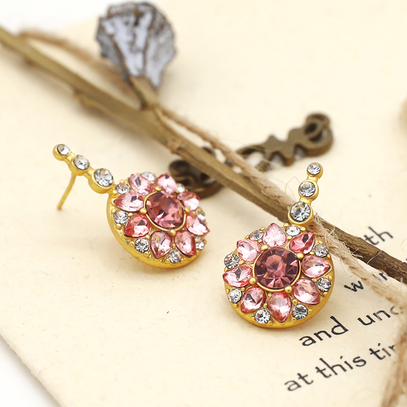 铜合金耳饰 欧美风简约气质耳钉个性时尚创意立体感~3517