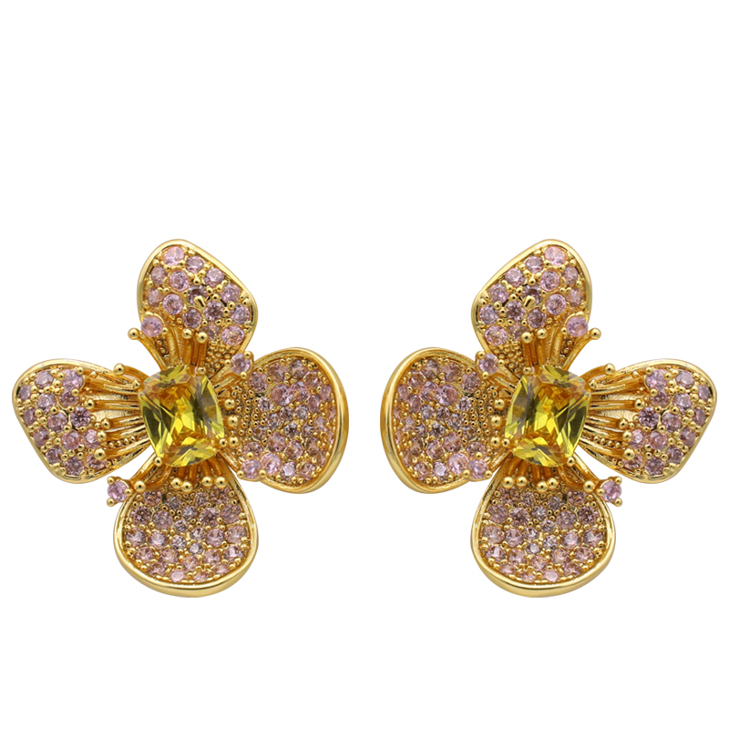 铜合金耳饰 设计师款时尚轻奢耳饰~3469