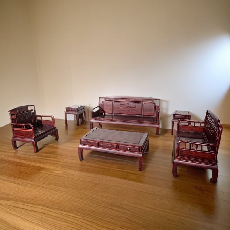 南美酸枝新古典简约家用客厅木制木质沙发茶几123六件套新中式