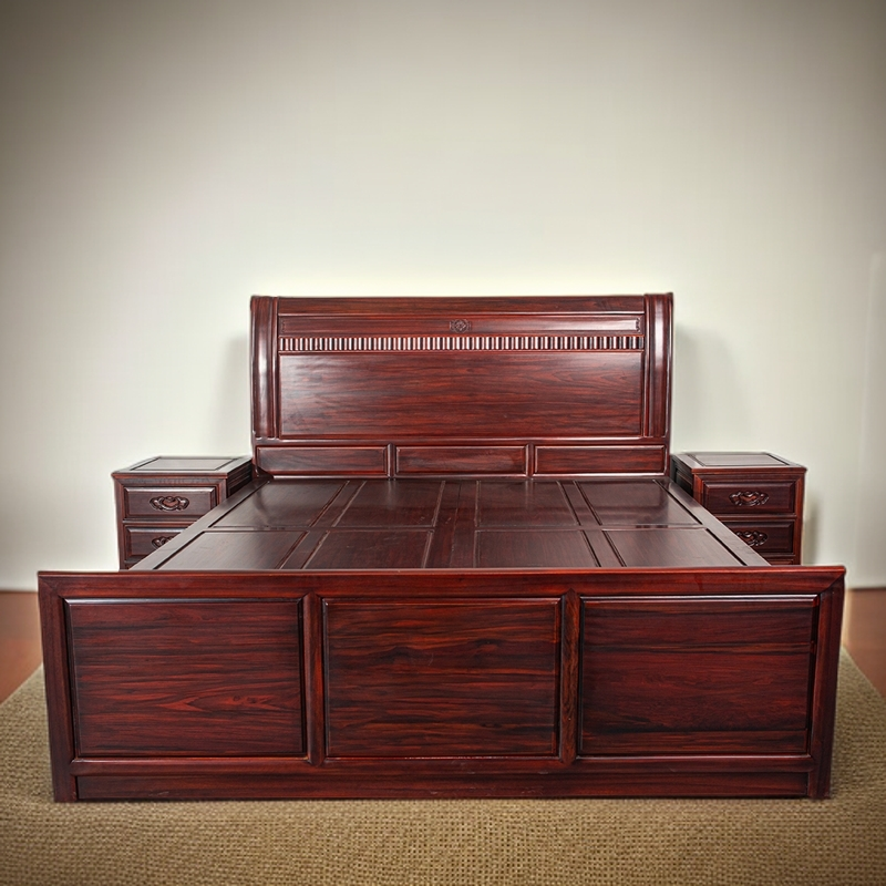 南美酸枝素面家用新古典简约家具储物素面箱体大床榫卯结构主卧