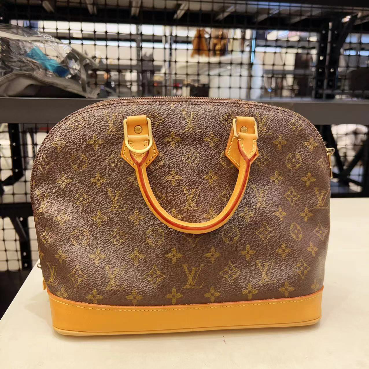 95新 LouisVuitton/路易威登 路易威登老花贝壳手提包186555