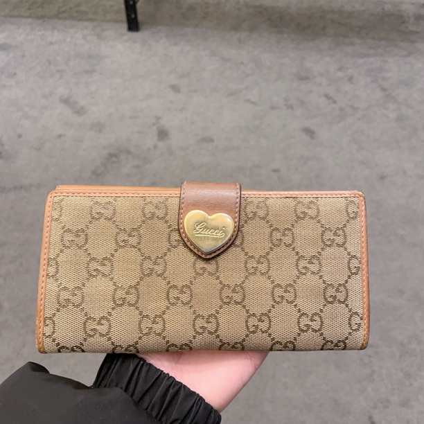 95新 GUCCI/古驰 古驰老花钱包K02757