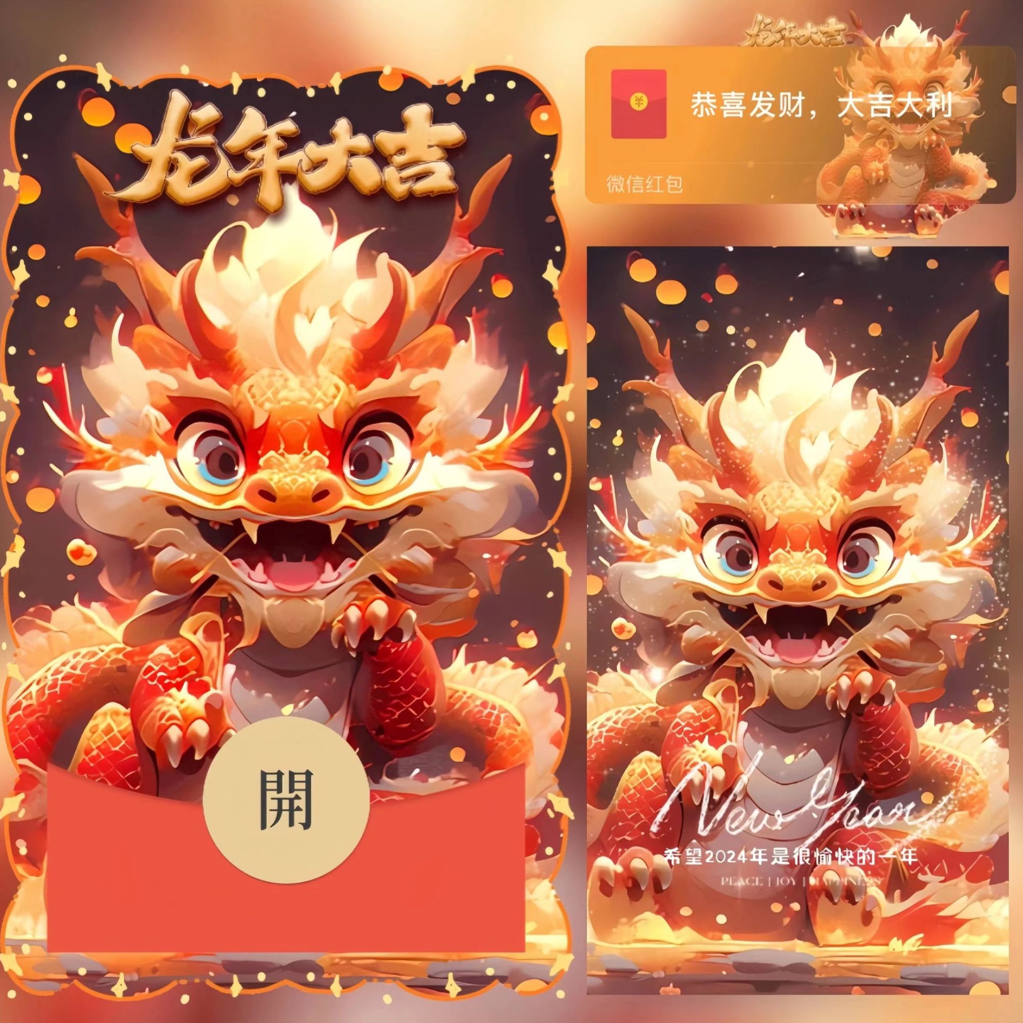 龙年红包封面高端限量版动态音乐卡通动漫创意皮肤设计服务