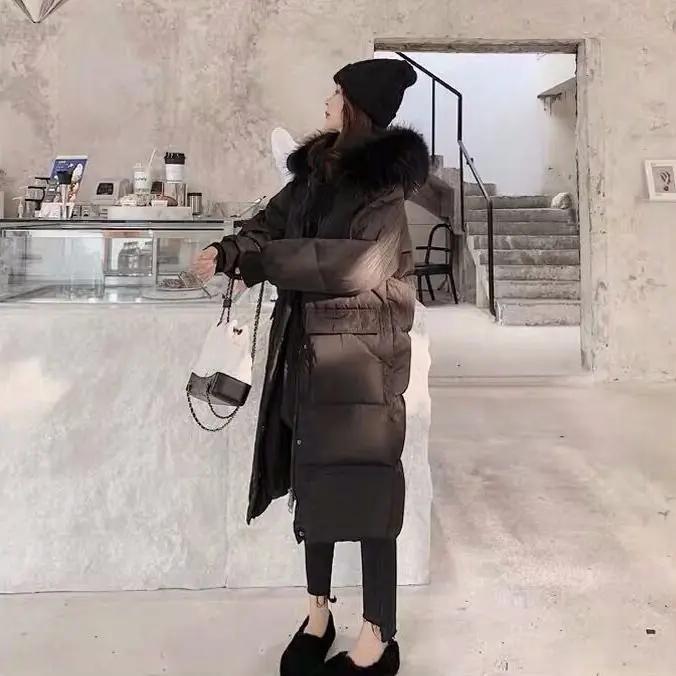 冬装精选羽绒服女中长款2023新款韩版潮面包服宽松羽绒服加厚