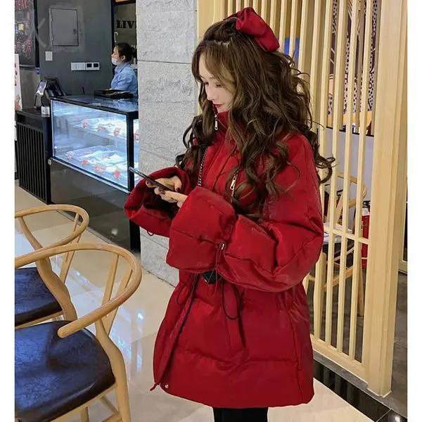 冬装精选服羽绒服女中长款2023新款白鸭绒韩版时尚宽松显瘦亮丝