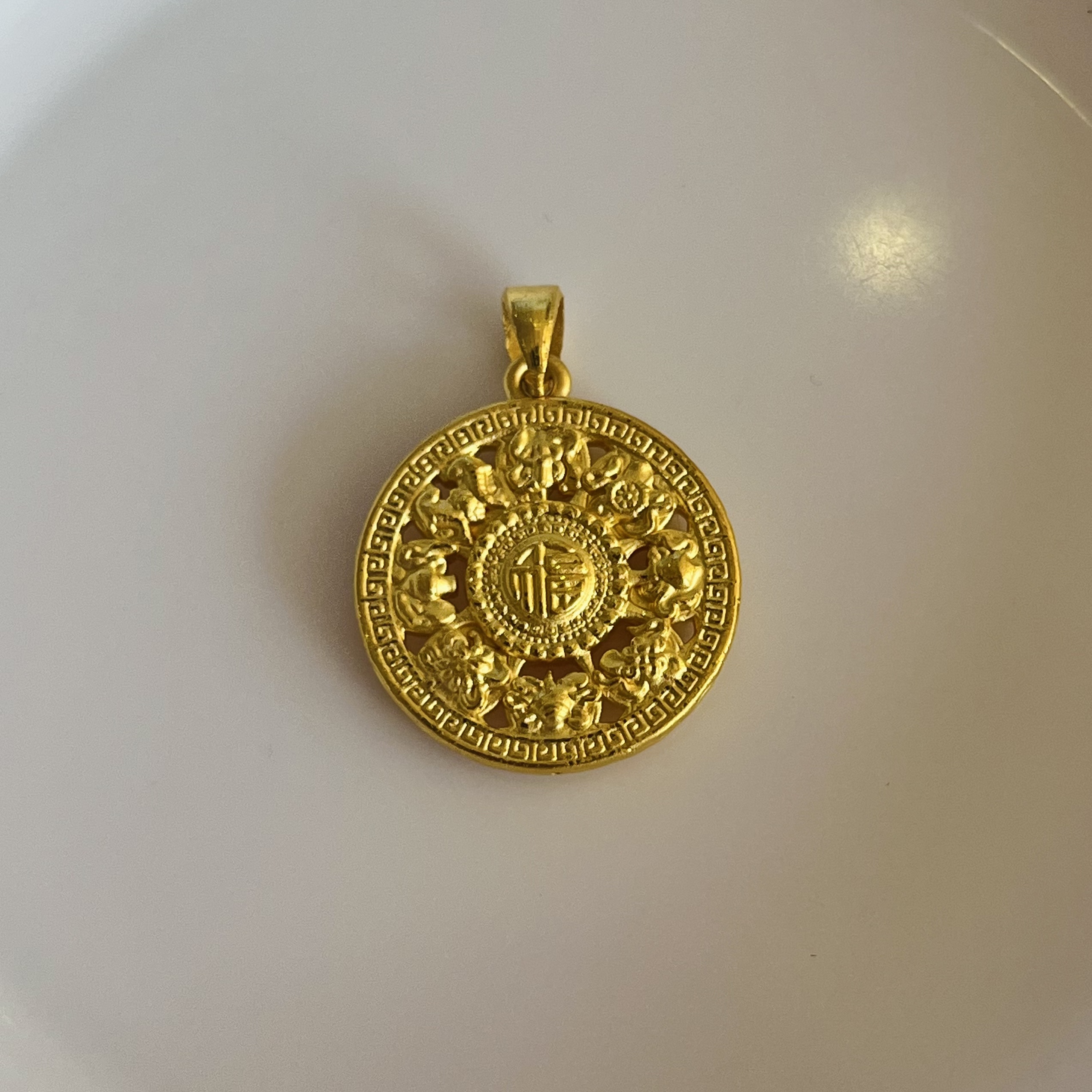 足金999八宝罗盘