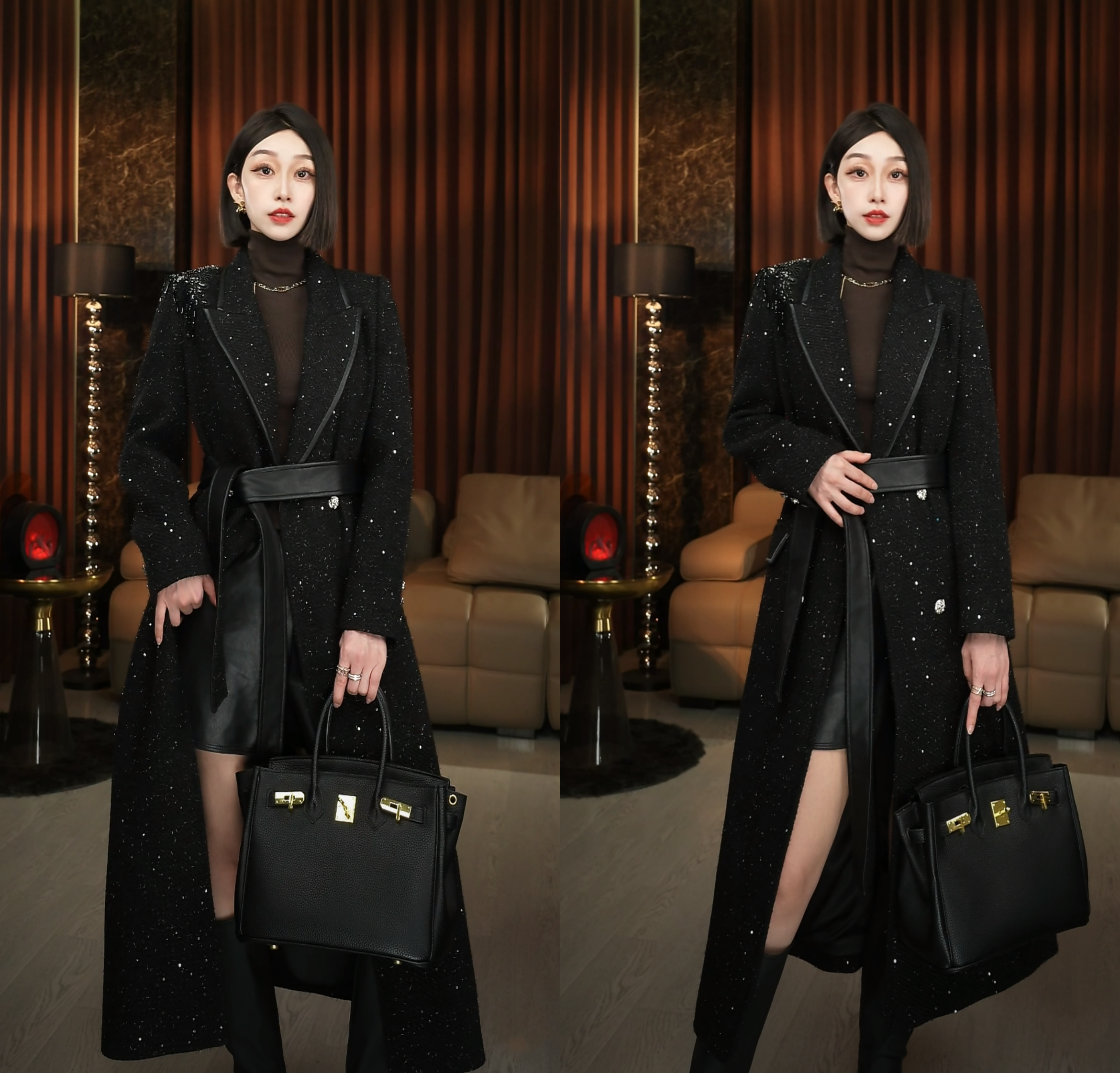 【浮光跃影】金爷设计师秋冬新款时尚气质羊毛大衣A43308W