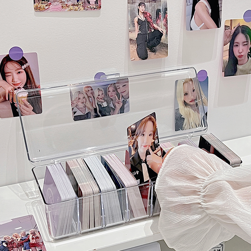 小卡收纳盒专辑追星自印卡套分格盒儿童奥特曼卡片游戏王卡盒翻盖