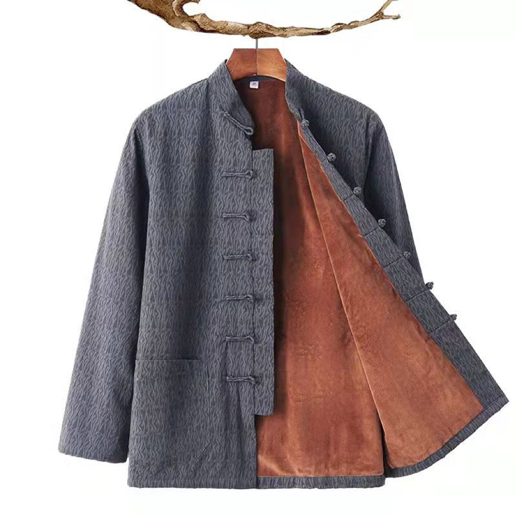 粗衣谨制丨 CET853 -1 棉麻中国风盘扣经典款 加绒冬季上衣