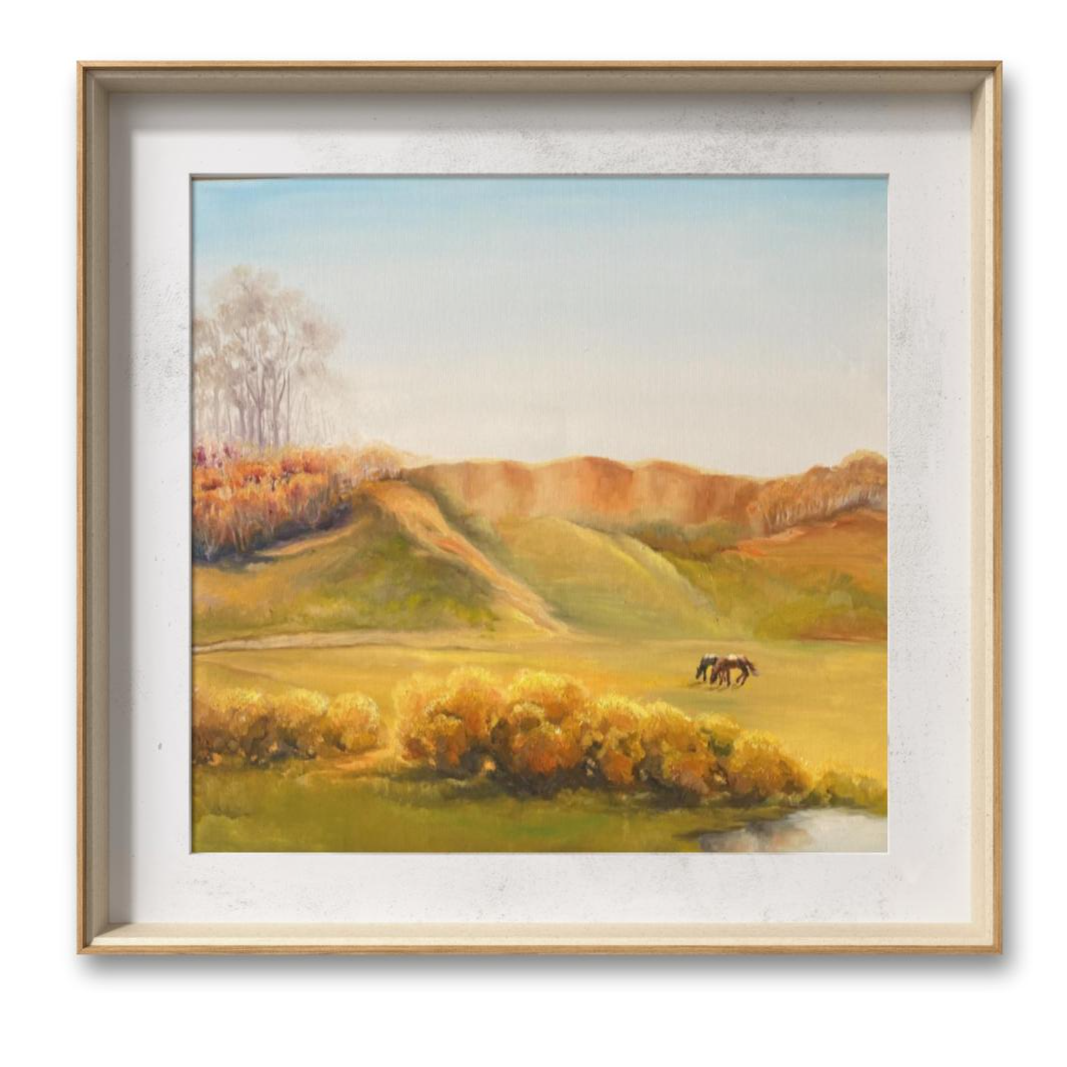 手绘家居油画亚麻油画布环保画框  红尘  内框尺寸800X800MM