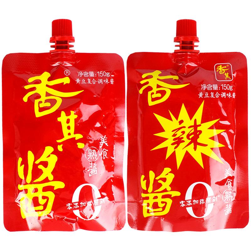 香其酱东北大酱自立袋&;袋旋盖装香其酱、香辣酱任选笋0g