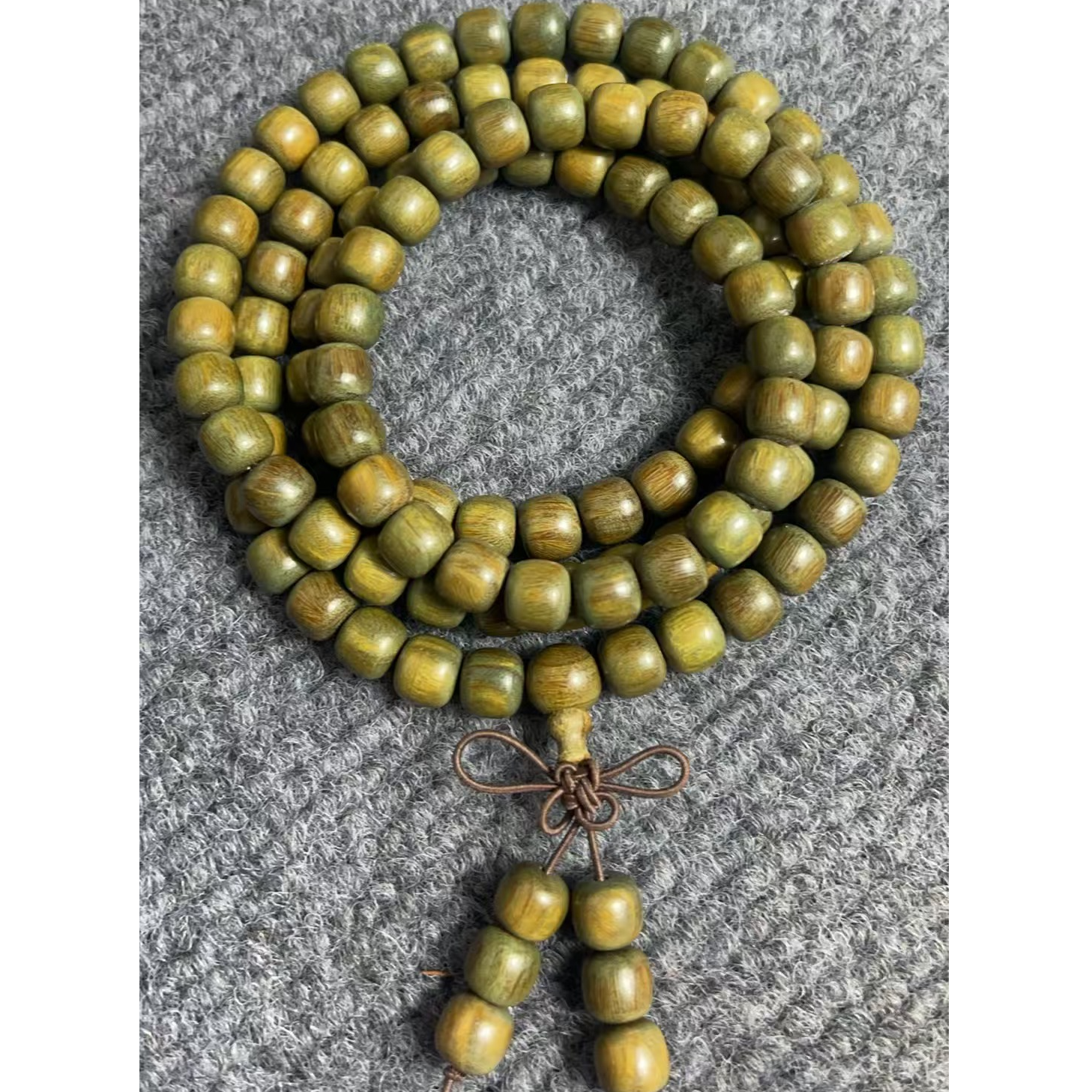 阿根廷绿檀0.9/108颗筒珠木质手串