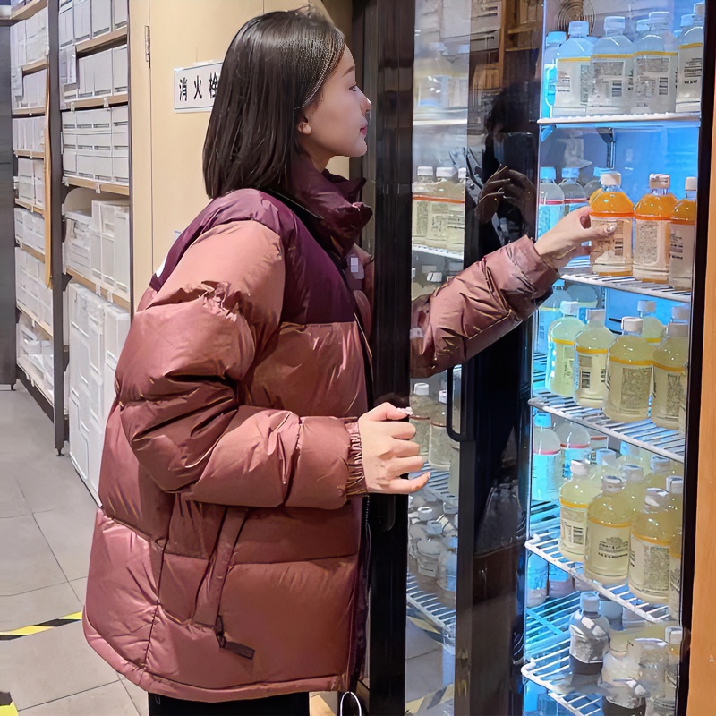 北脸面1996羽绒服美版刺绣秋冬加厚保暖700蓬情侣百搭立领外套