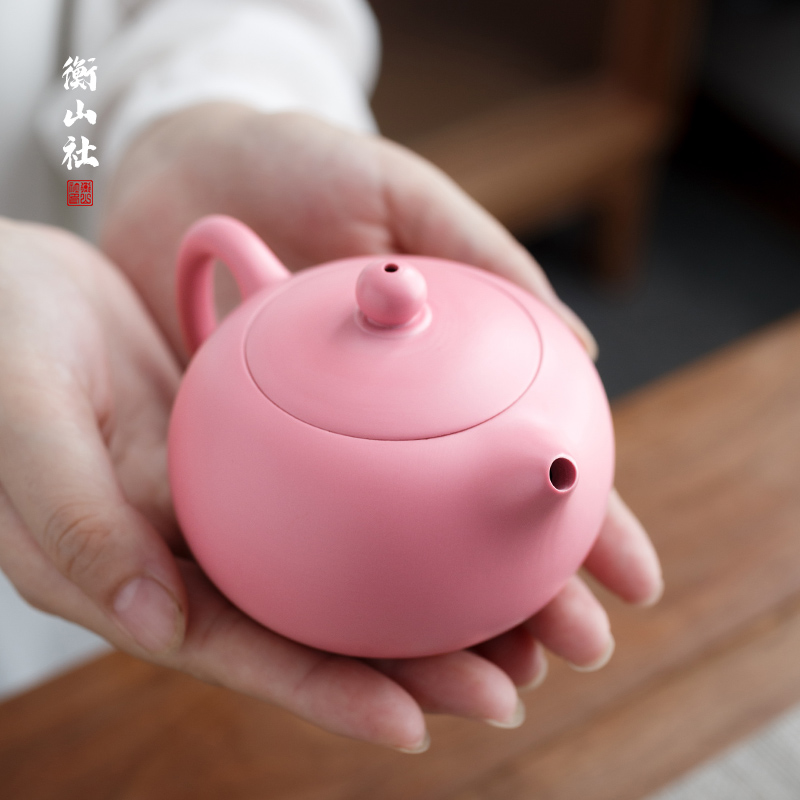 叶老师手作粉紫砂西施壶 1315