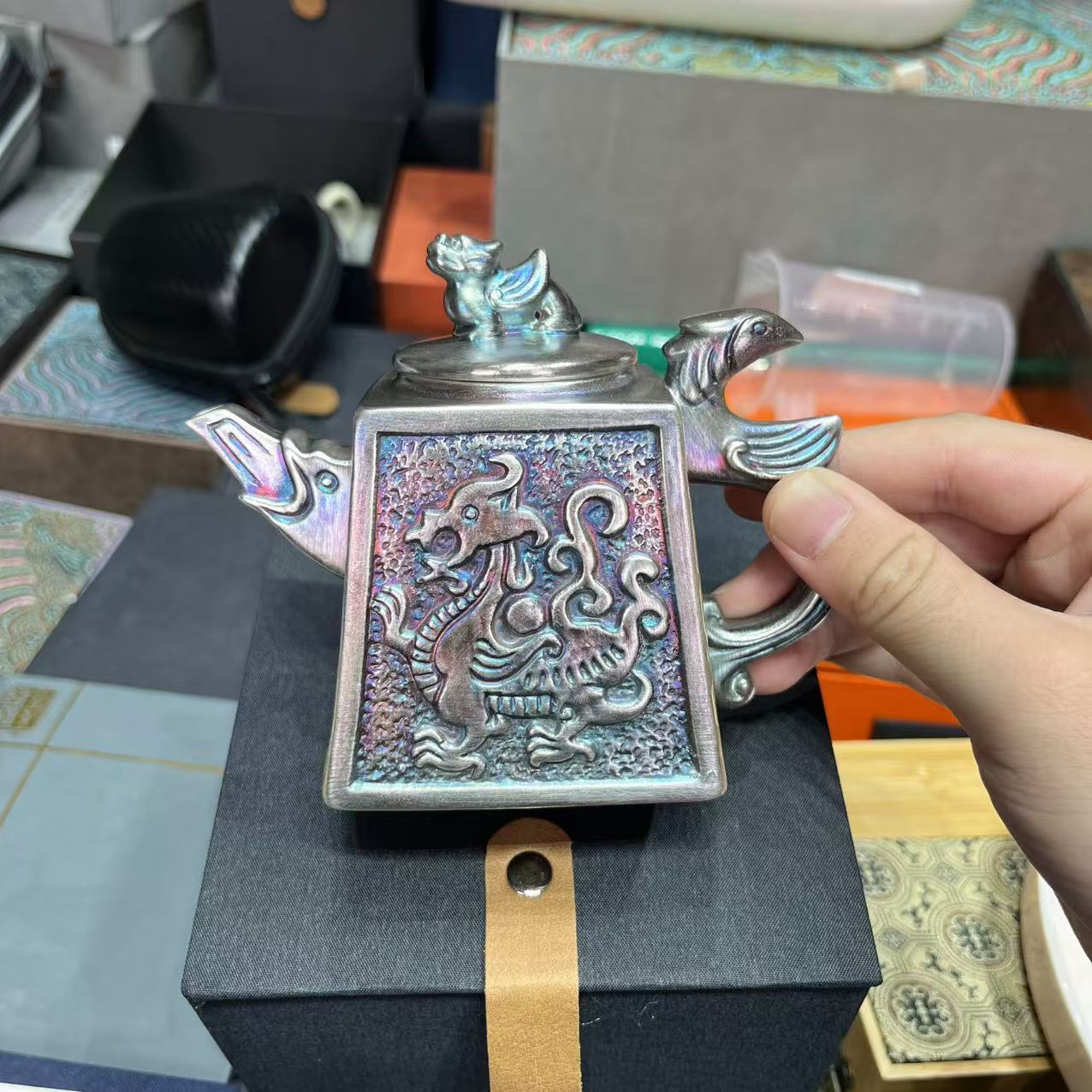 【闪购商品】悦睦堂鼎盛春秋鎏银茶壶复古中国风泡茶器 1420