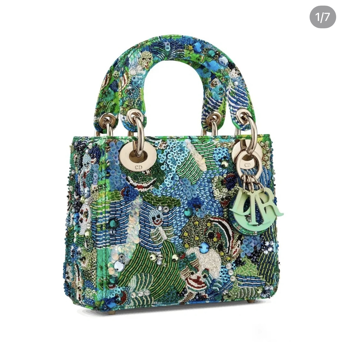 95新 DIOR/迪奥 夏七中古/张洹绿野仙踪三格戴妃/手提包，定金