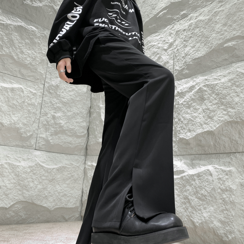 【小扬哥推荐】休闲百搭垂感西裤男春秋潮牌美式高级宽松微喇长裤