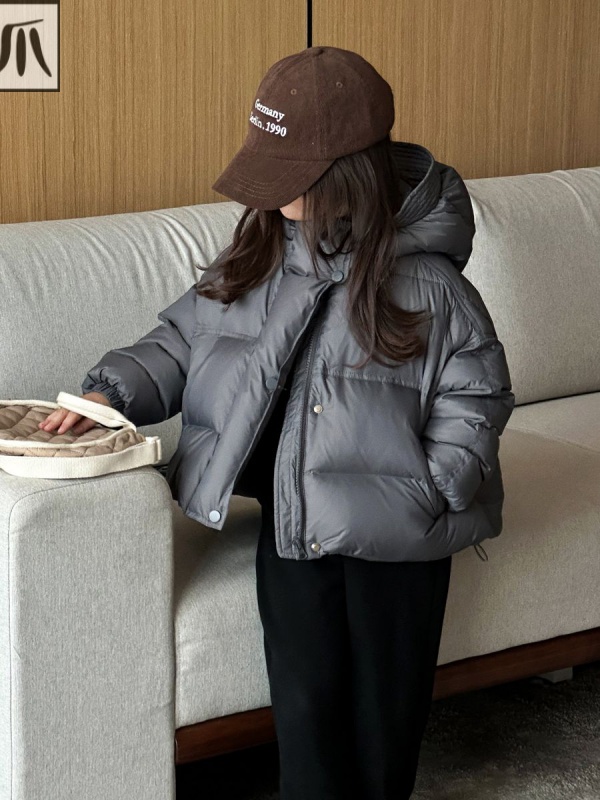 女童羽绒服新款白鸭绒韩版洋气短款泡芙感小个子时尚百搭宽松轻薄