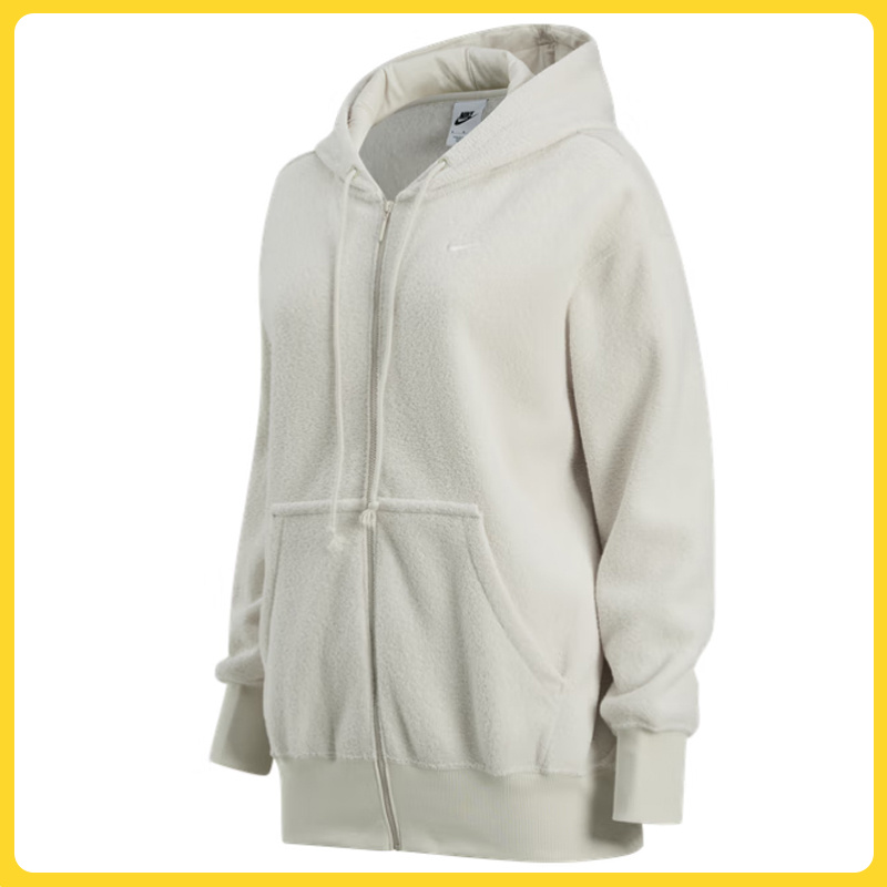 NIKE耐克女子AS W NSW PHNX PLSH FZ HDY针织外套FZ1268-104