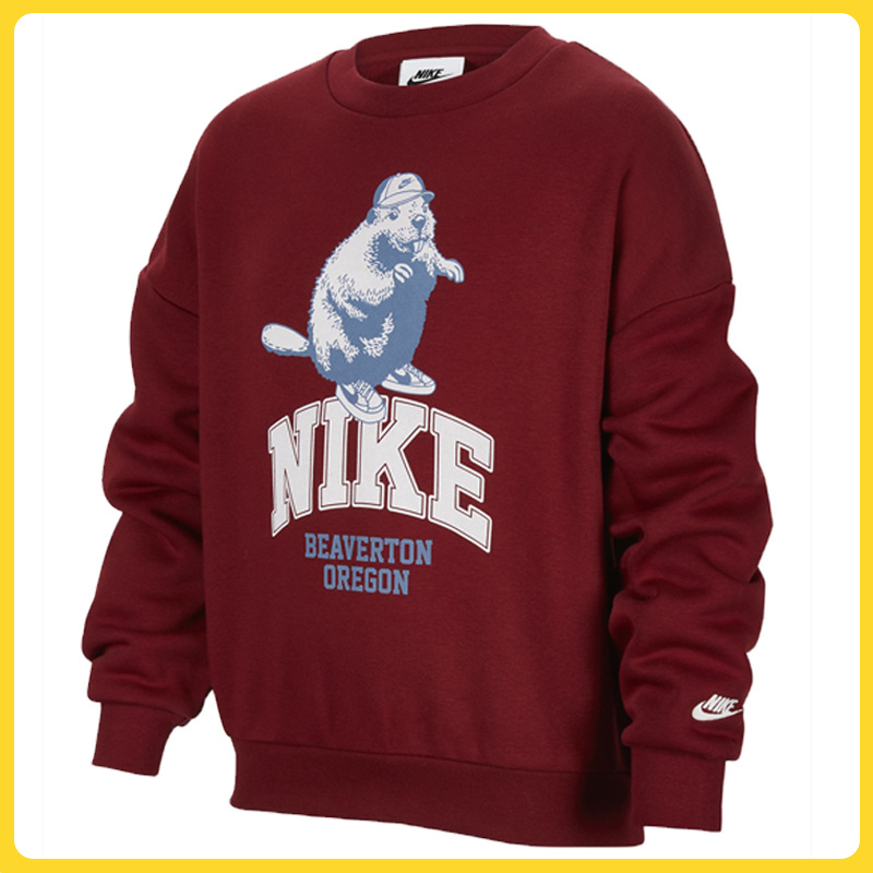 NIKE耐克大童K NSW CREW ICON RV GCEL针织套头衫HV1746-677