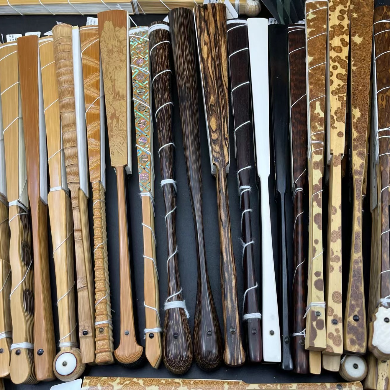 施贵妃文玩折扇纯手工