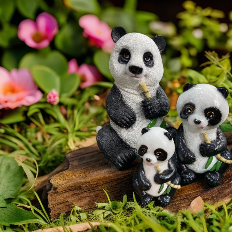 大熊猫摆件庭院花园装饰阳台布置网红户外露台简约创意家居搭配