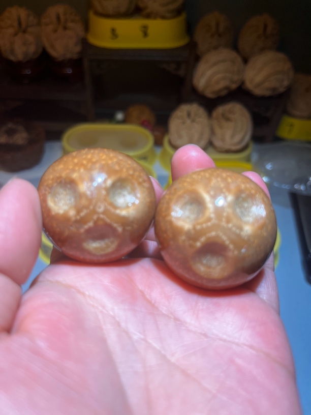 紫金鼠光珠手球手把件