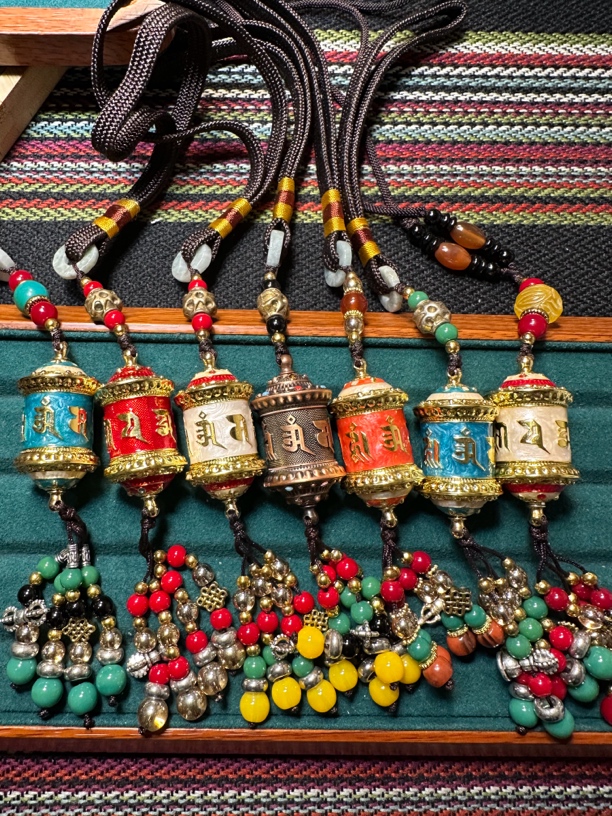 不锈钢吊坠 【遇瑟出品】转经筒挂件/随机发其一