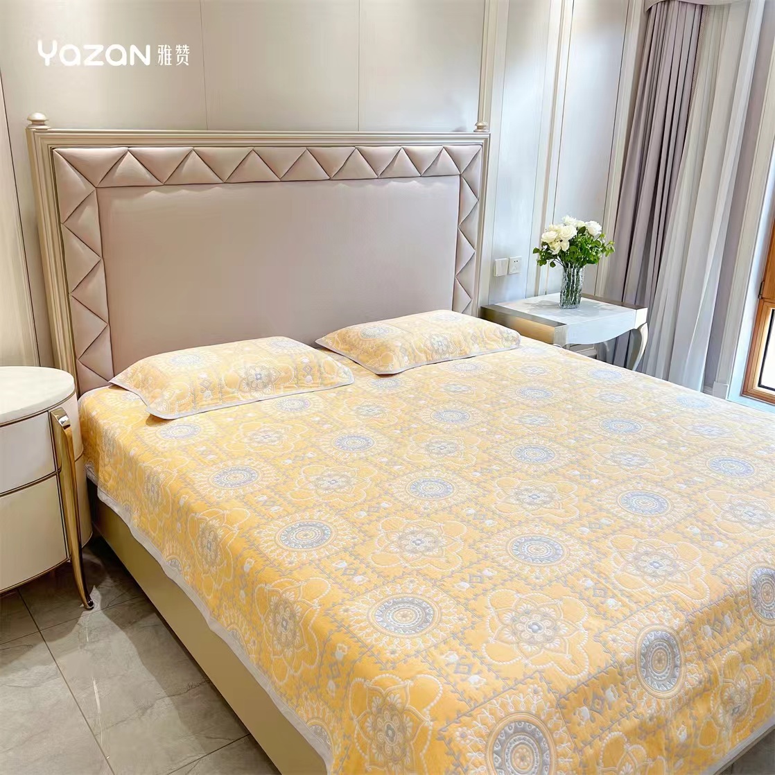 雅赞【顺丰包邮】【六层纱布床盖200*240】四季软席透气防滑