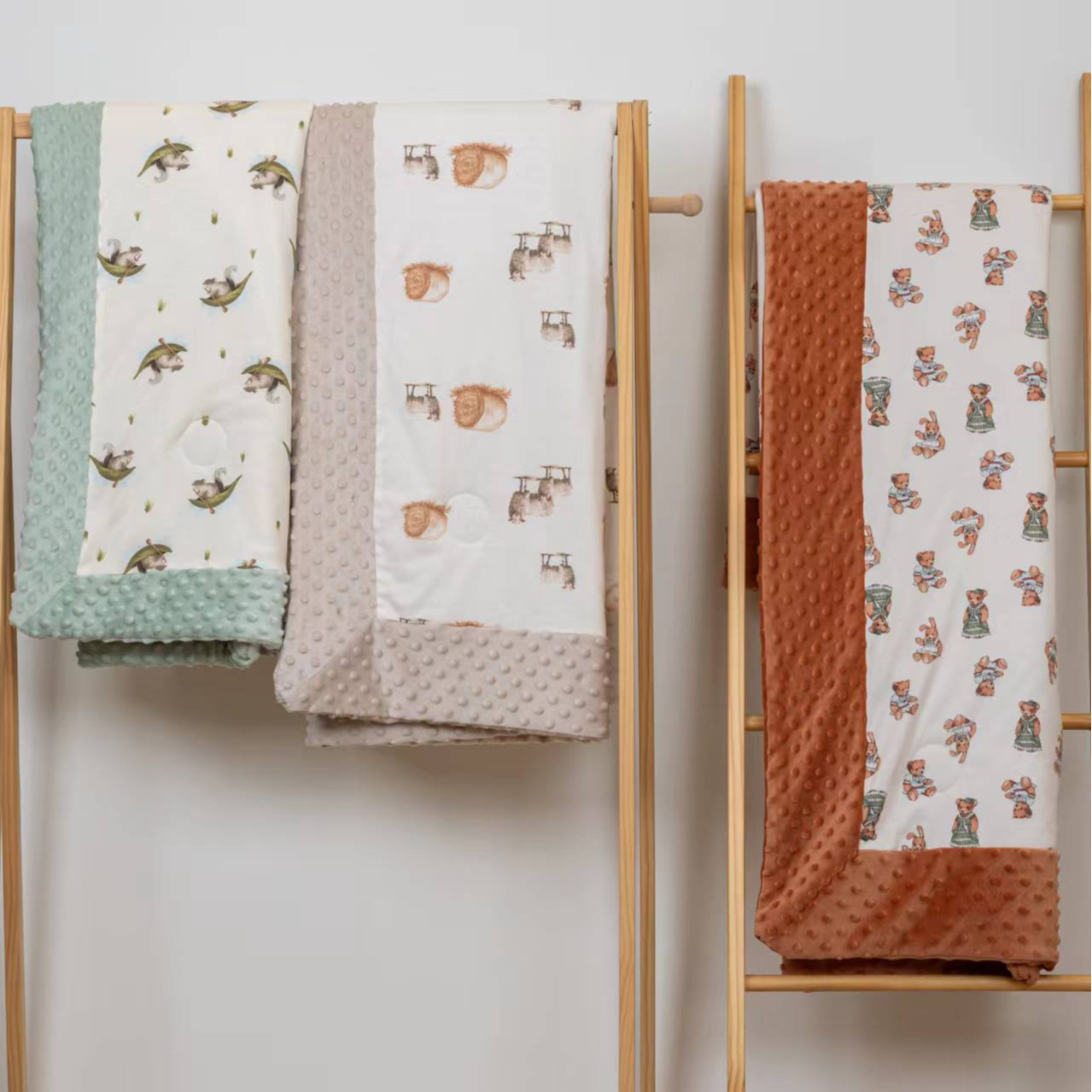 【豆豆绒加棉中童被120*150亲肤保暖】婴幼儿可机洗柔软新生儿