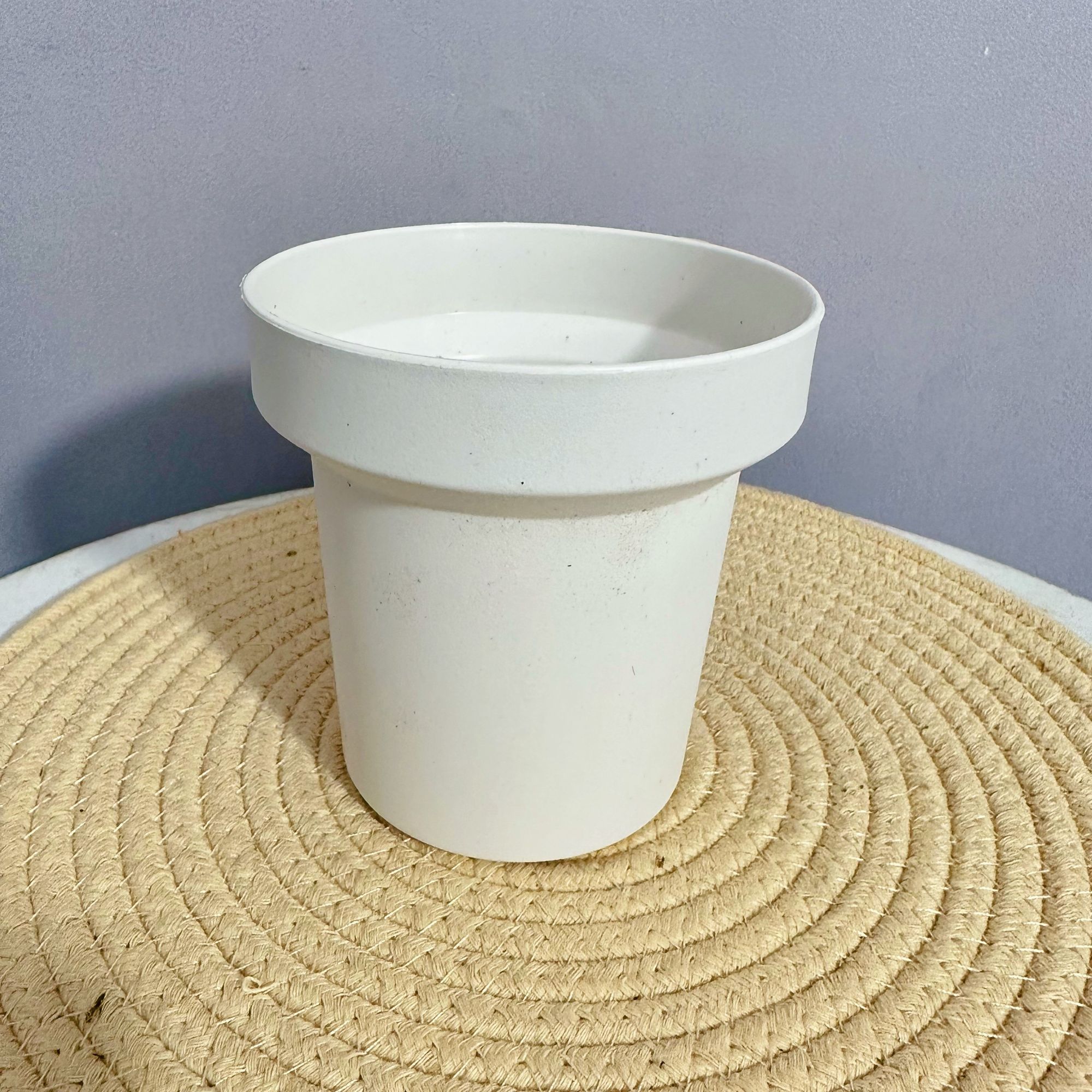 【北欧简约树脂加厚小白盆口】欧式风树脂花盆家居兰花装饰