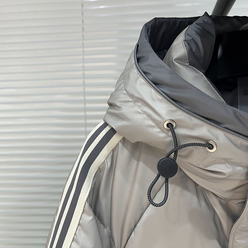 雅鹿羽绒服男潮牌2024冬季新款条纹加厚保暖外套男学生冲锋衣潮牌