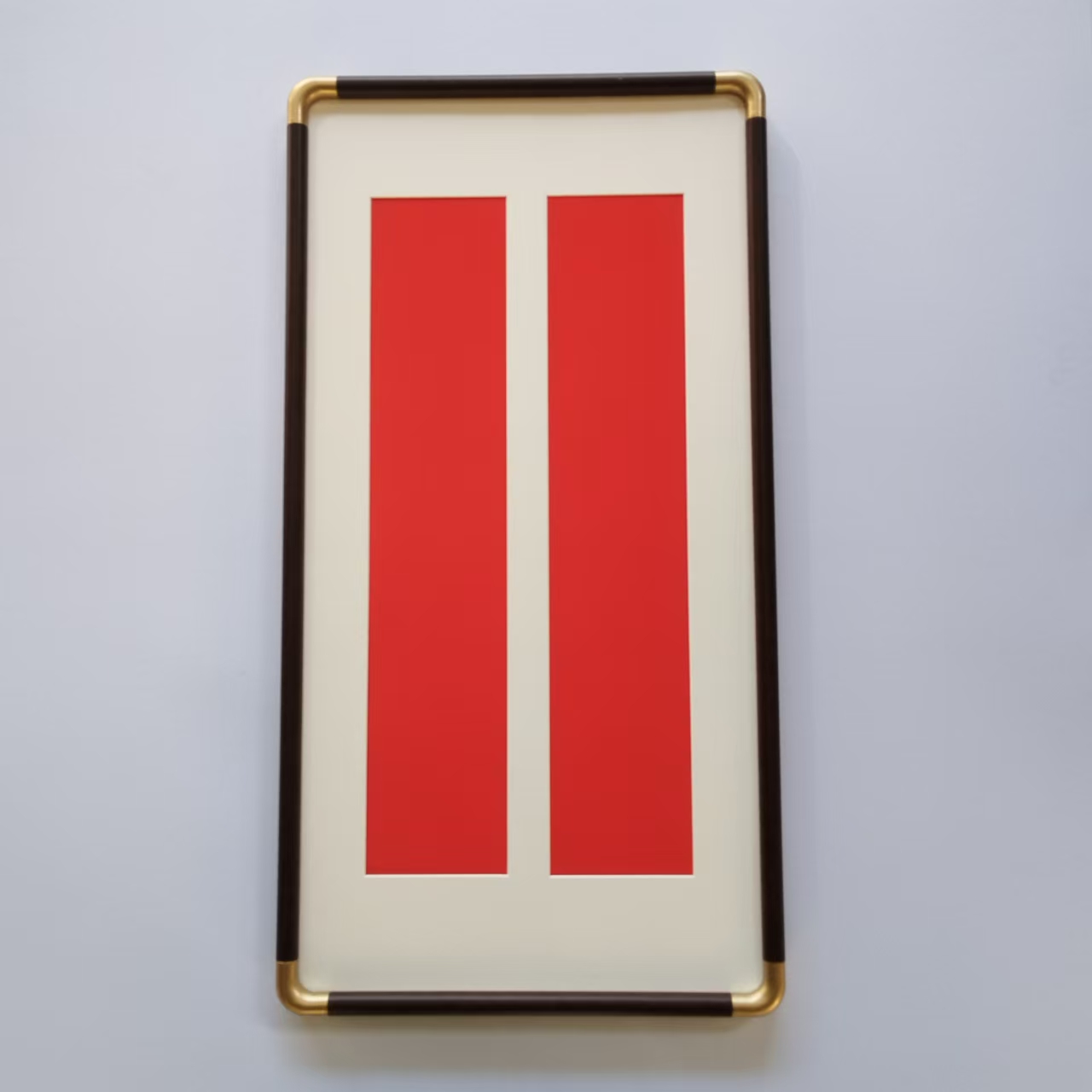 定制专享65*33尺寸仿铜角实木画框窄线条设计装饰画框带镂空卡纸