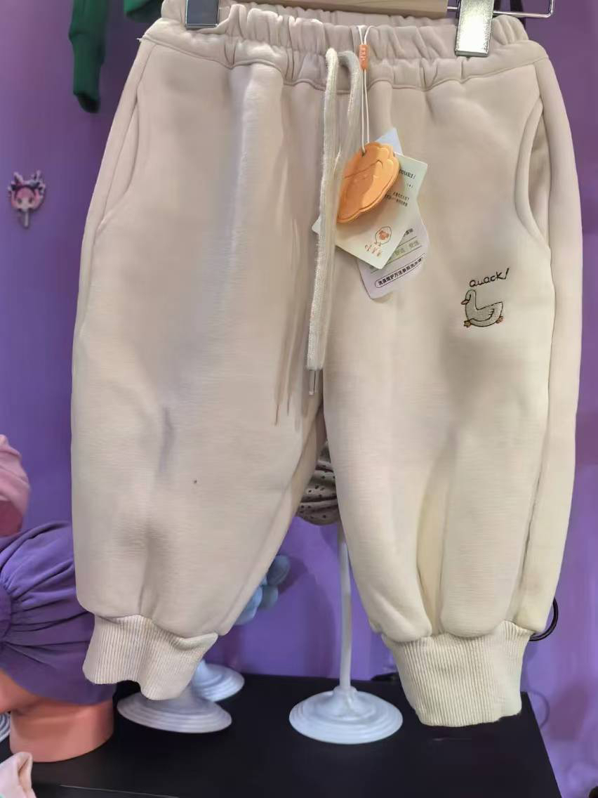 新款加绒运动裤男女宝宝