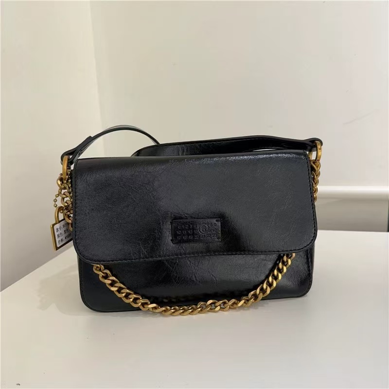 202秋冬新复古油蜡皮小方包百搭邮差包小众时尚腋下包斜挎包A266