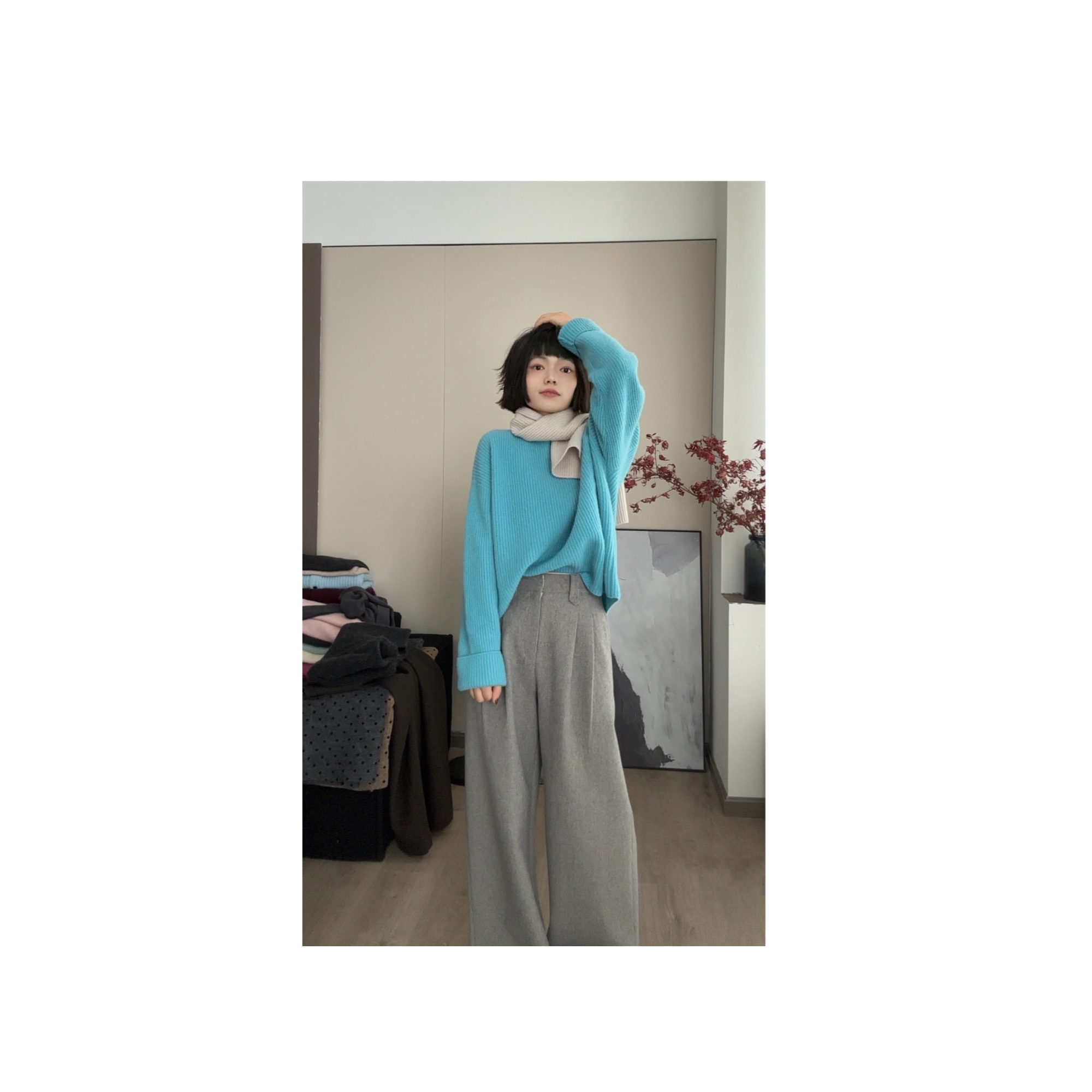 【金标重磅大羊毛衣】秋冬款简约毛衣纯色套头加厚宽松毛衣外穿上衣