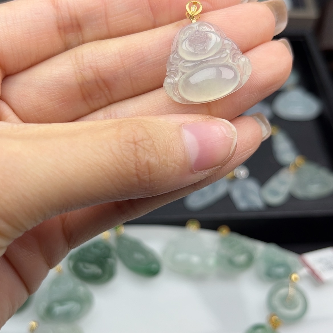 【闪购商品】翡翠颈饰18K金镶嵌