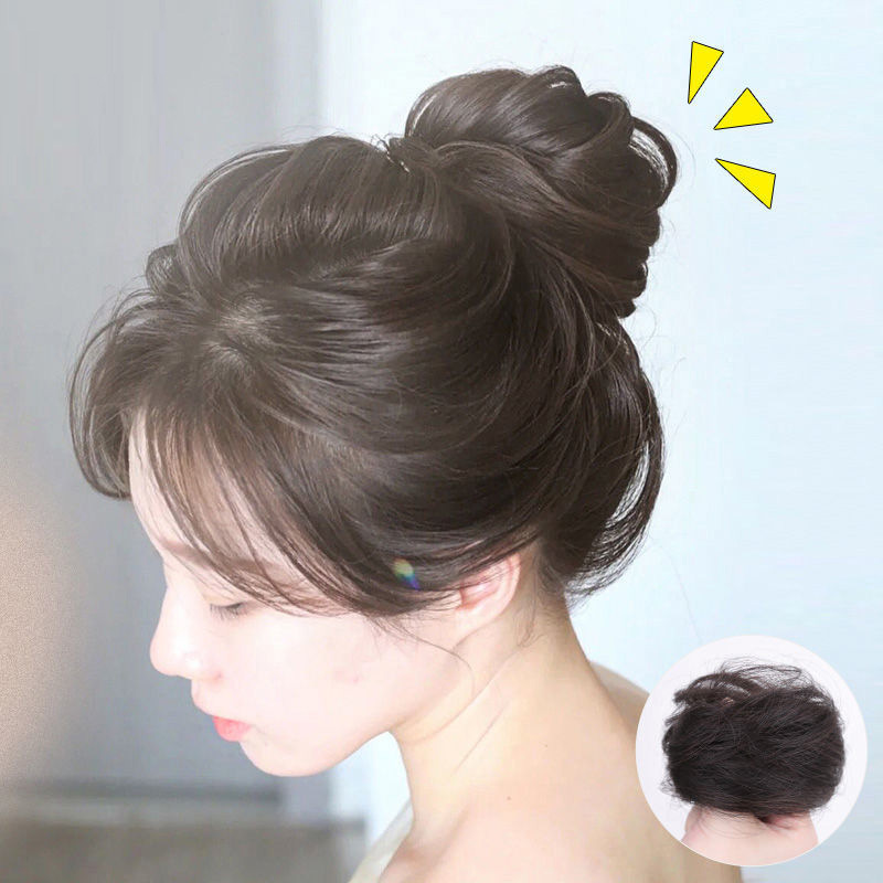 丸子头假发女低扎汉服古风发包仿真发圈自然蓬松发髻懒人盘发神器