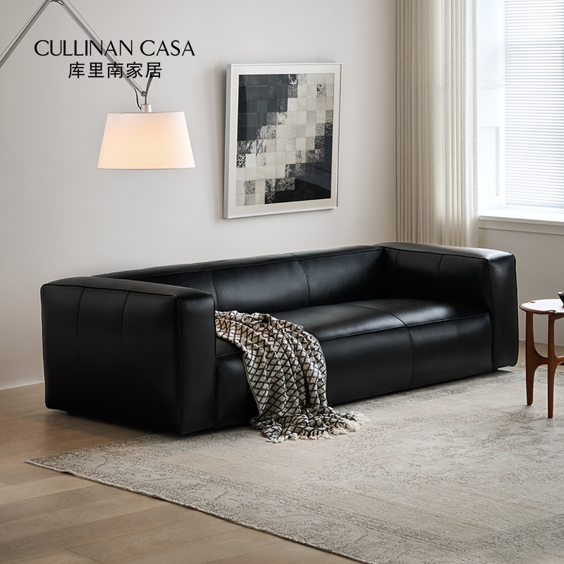 库里南家居特纳沙发家用真皮沙发客厅复古中古风头层牛皮沙发