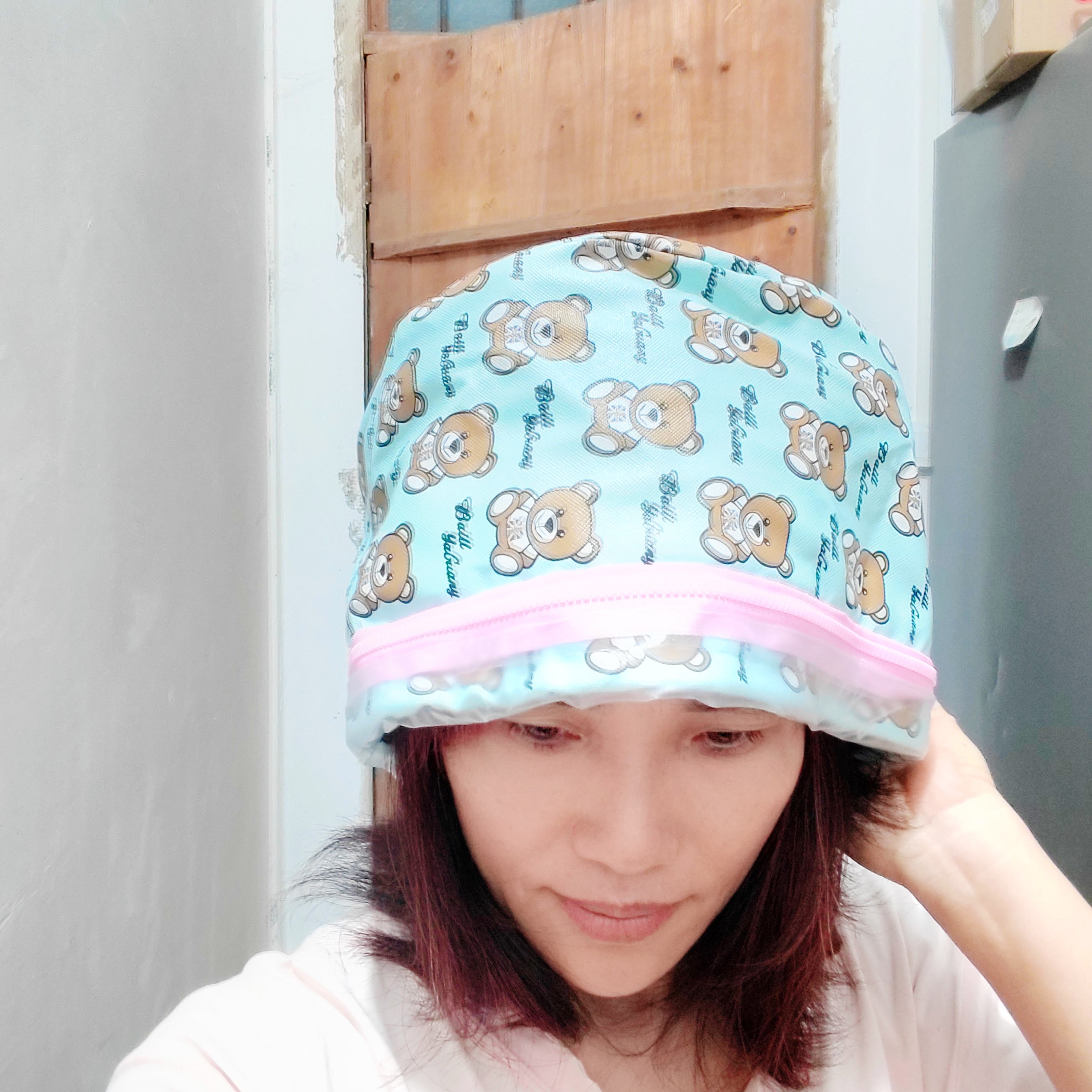 新款家用焗油帽三档调温加热帽发膜电热帽染发蒸发帽焗油帽