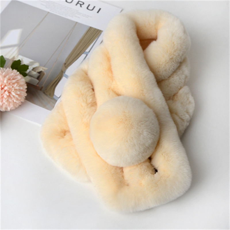 真獭兔毛加厚围脖毛绒绒冬季保暖男女shisw百搭三大管围脖