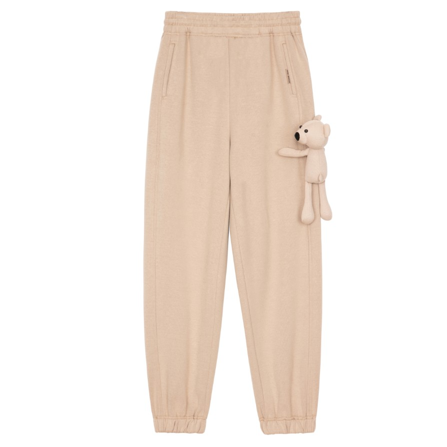 U/TI 设计感可拆卸玩偶舒适时尚休闲百搭冬季加绒束脚运动裤