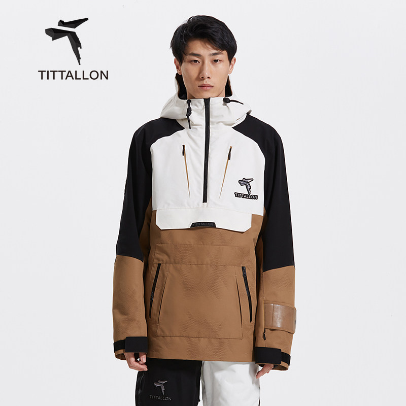 TITTALLON/体拓时尚中性单板滑雪服 防风防水保暖透气套头滑雪衣