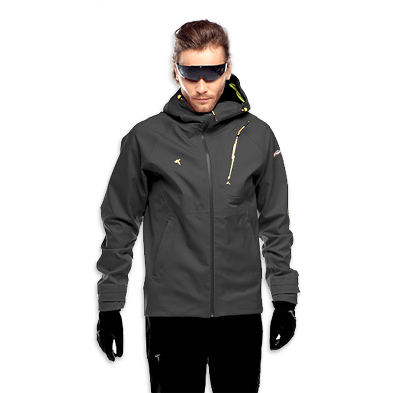 TITTALLON/体拓男士户外运动春秋软壳加绒防水透气连帽保暖冲锋衣