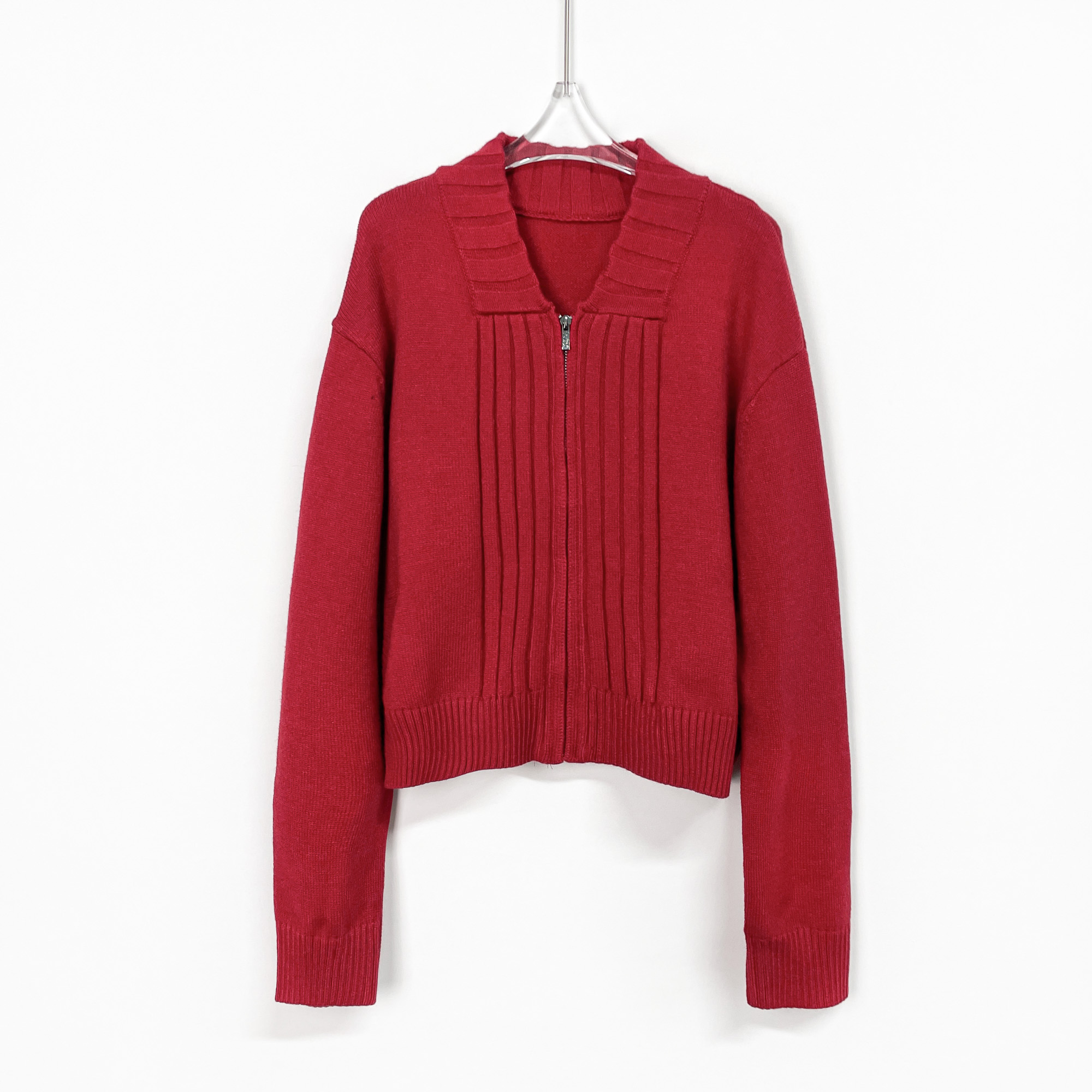 【P】 短款开衫毛衣V领显瘦拉链针织衫 XIAOP-Z3045 