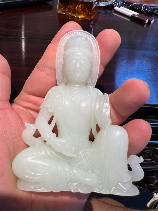 和田白玉观音老苏工