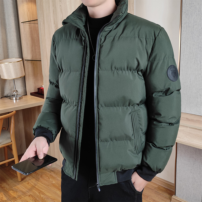 鸿星尔克领跑羽绒棉服男士潮牌2023新款冬季加厚保暖男款棉袄立领