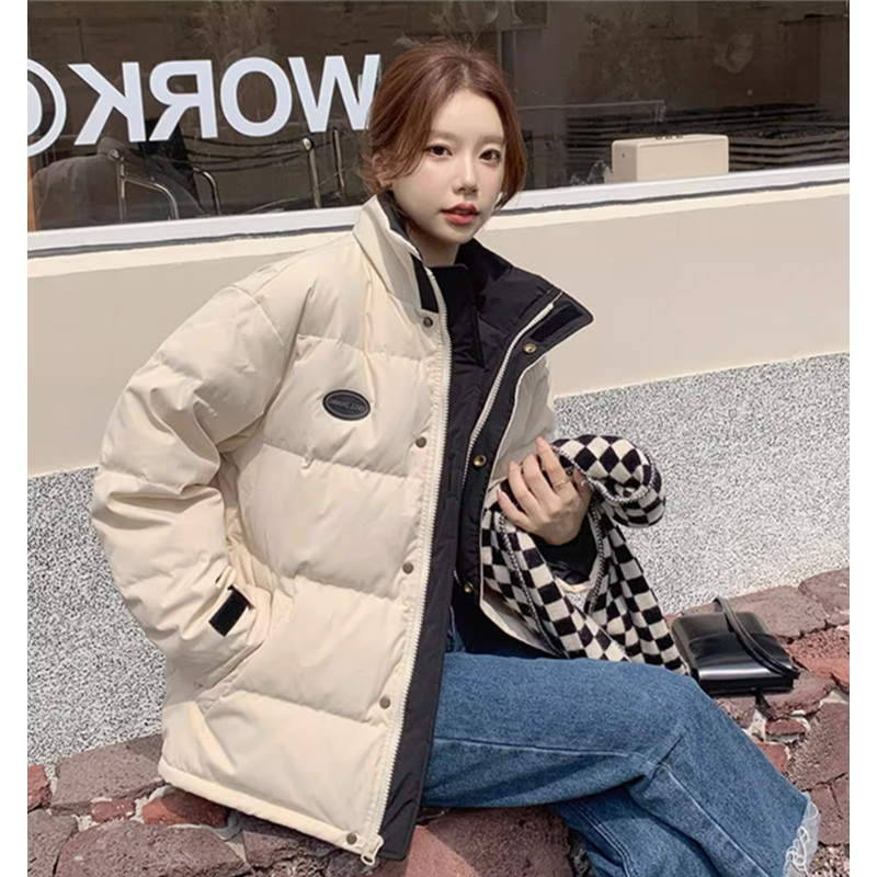 鸿星尔克领跑2023新款羽绒服立领加厚保暖宽松男女情侣同款白鸭绒