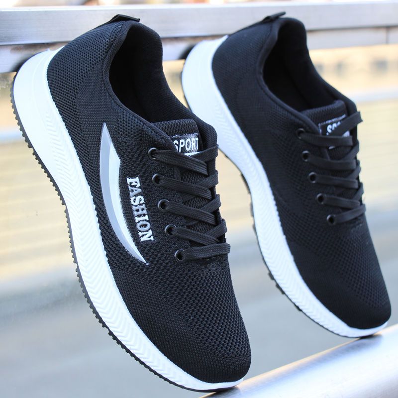 夏季网鞋2024新款透气工作运动男鞋子潮流休闲鞋百搭防滑软底布鞋